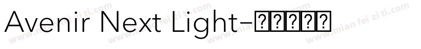 Avenir Next Light字体转换